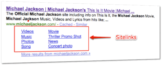 Google SiteLinks
