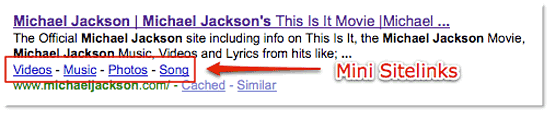 Mini Google SiteLinks
